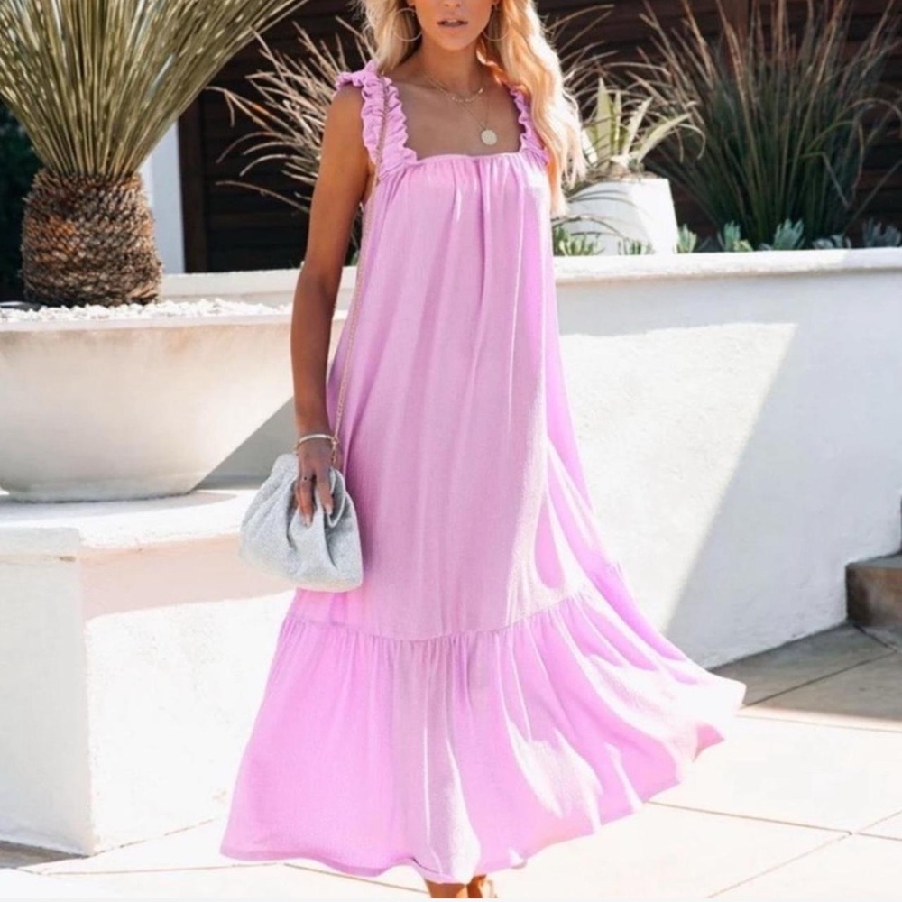 Pink maxi dress